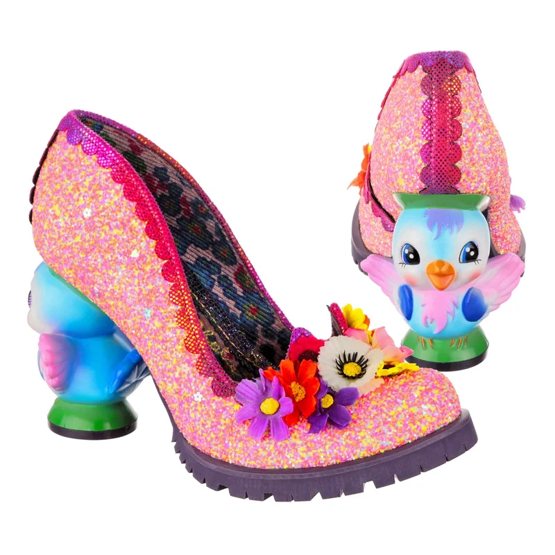 Irregular Choice Damen Flock Together High Heel - Rosa
