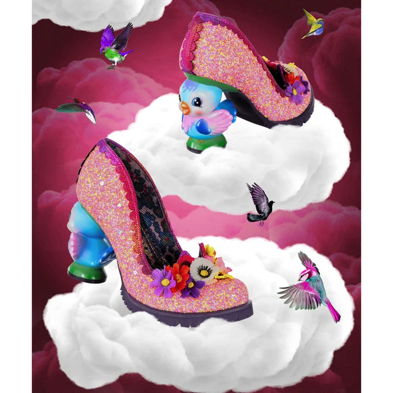 Irregular Choice Damen Flock Together High Heel - Rosa