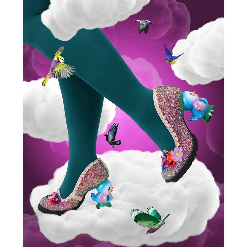 Irregular Choice Damen Flock Together High Heel - Lila