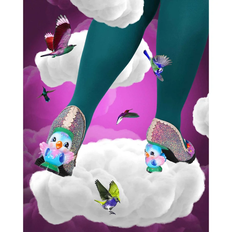 Irregular Choice Damen Flock Together High Heel - Lila