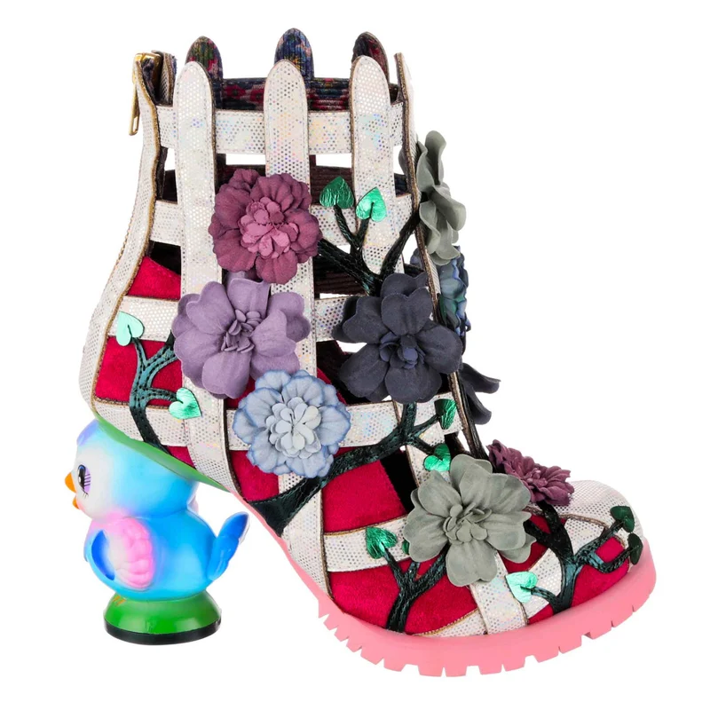 Irregular Choice Damen-Gartenzaun-High-Heel – Rot
