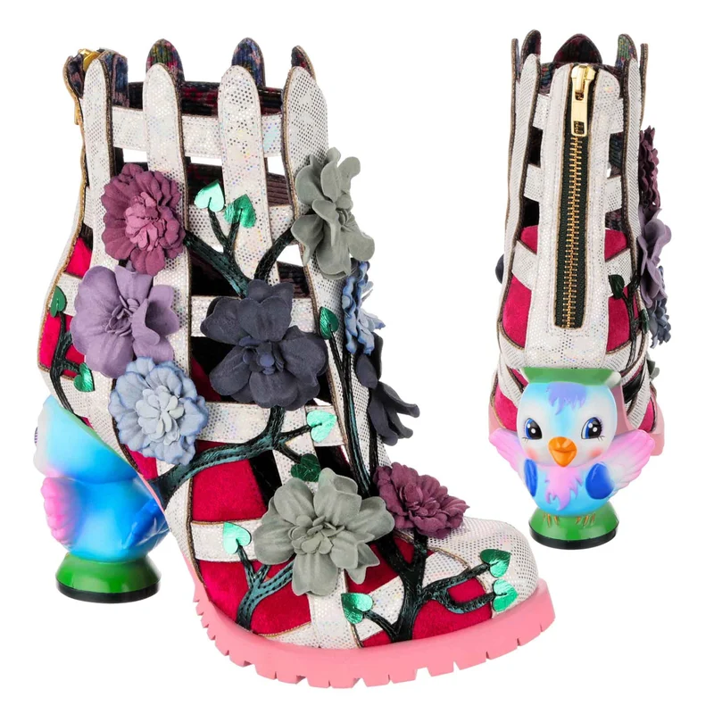 Irregular Choice Damen-Gartenzaun-High-Heel – Rot