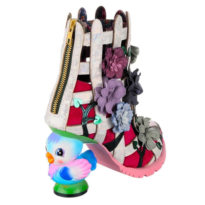 Irregular Choice Damen-Gartenzaun-High-Heel – Rot