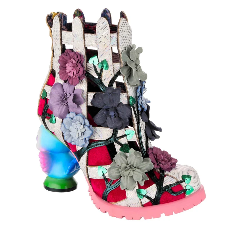 Irregular Choice Damen-Gartenzaun-High-Heel – Rot