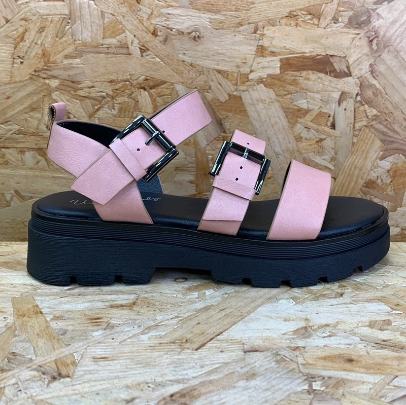 Una Healy Mode-Plateau-Sandale für Damen – Rosa