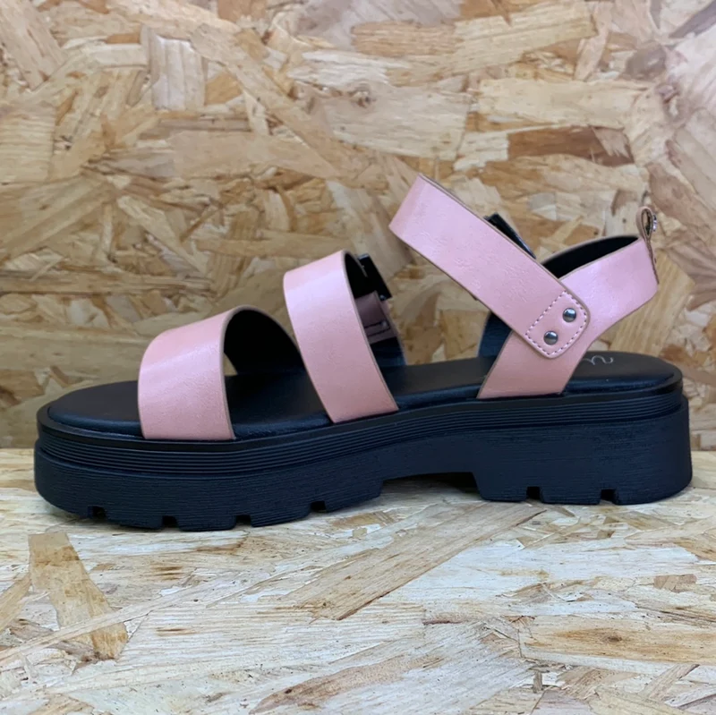Una Healy Mode-Plateau-Sandale für Damen – Rosa