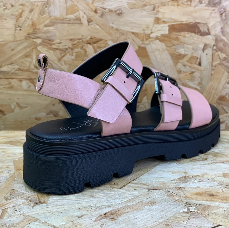 Una Healy Mode-Plateau-Sandale für Damen – Rosa