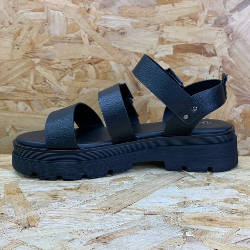 Una Healy Mode-Plateau-Sandale für Damen – Schwarz
