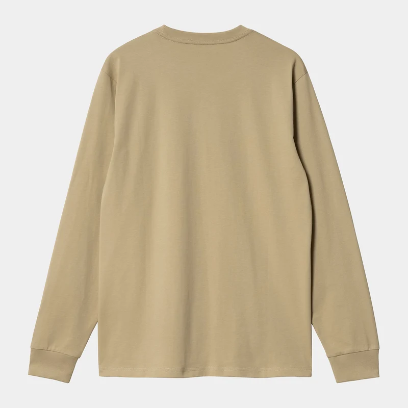 Carhartt WIP Herren Langarm-T-Shirt mit Taschen – Ammonite