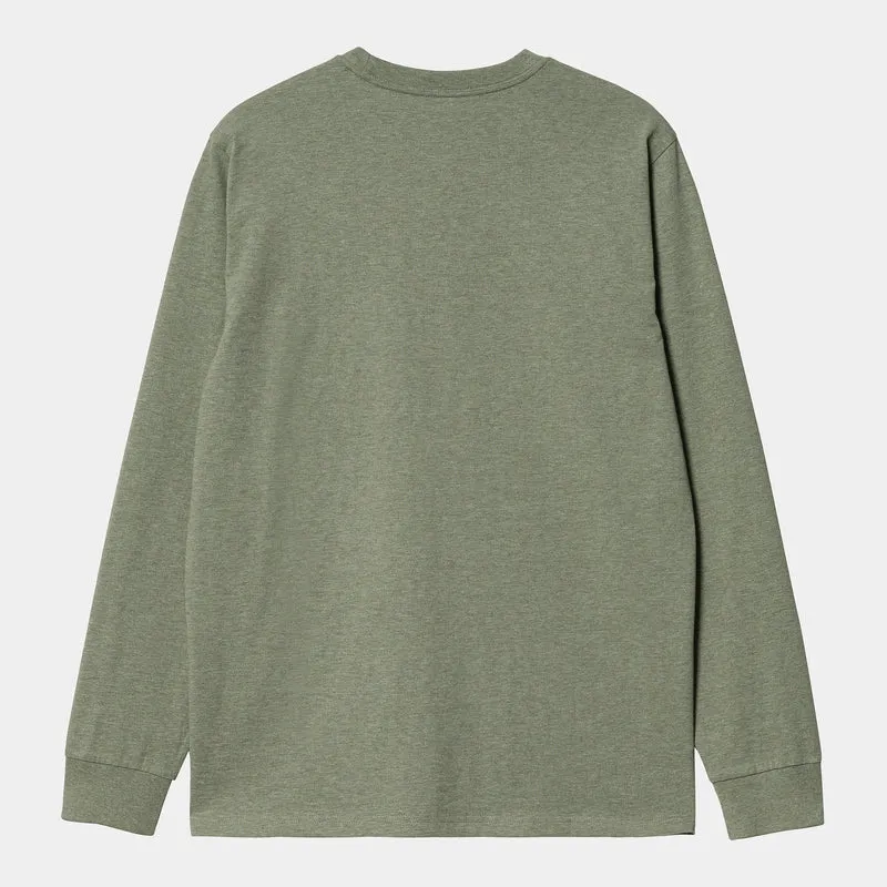 Carhartt WIP Langärmliges Herren-T-Shirt mit Taschen – Yucca Heather
