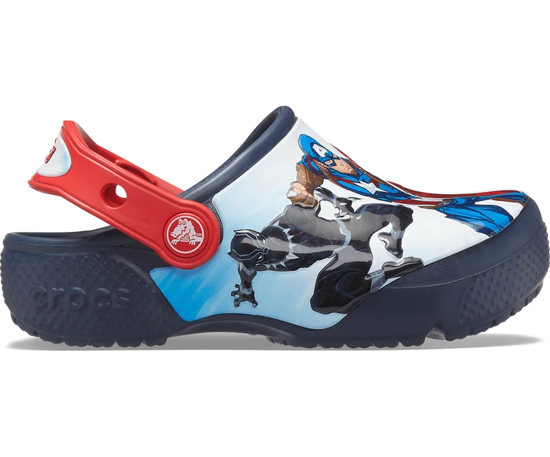 Crocs Kinderspaßlabor Avengers Patch-Clog – Marineblau