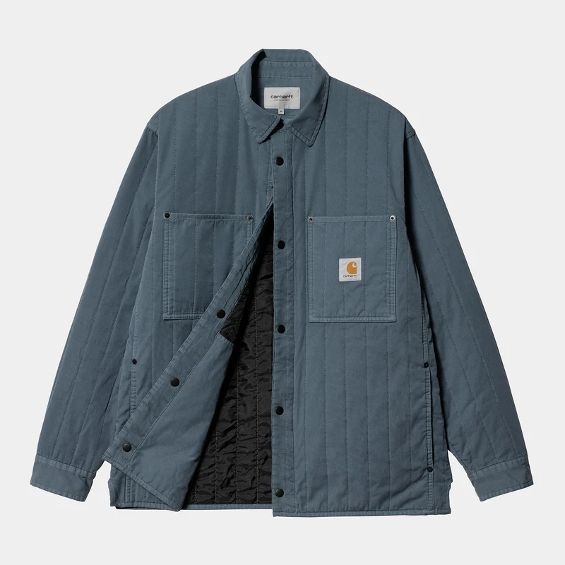 Carhartt WIP Herren-Skyler-Hemdjacke – sturmblau, stückgefärbt