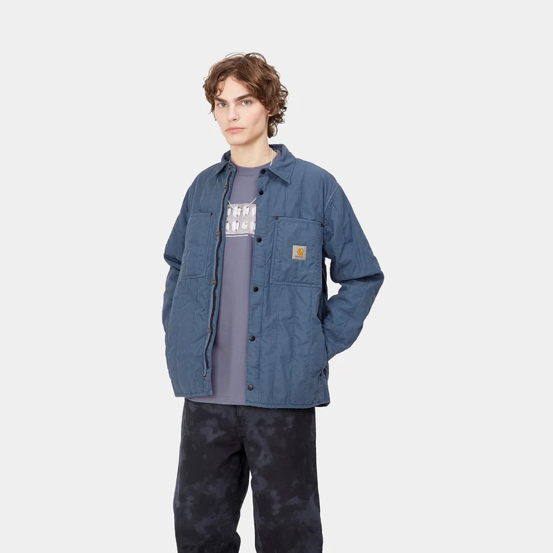 Carhartt WIP Herren-Skyler-Hemdjacke – sturmblau, stückgefärbt