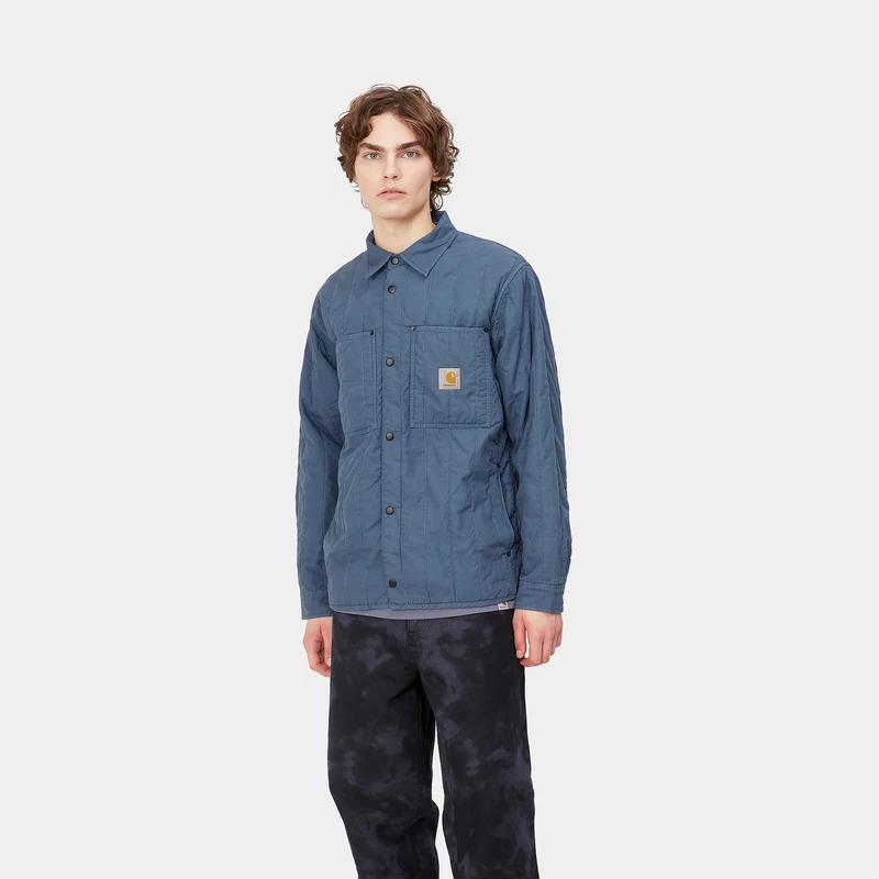 Carhartt WIP Herren-Skyler-Hemdjacke – sturmblau, stückgefärbt