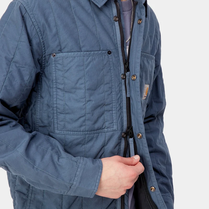 Carhartt WIP Herren-Skyler-Hemdjacke – sturmblau, stückgefärbt