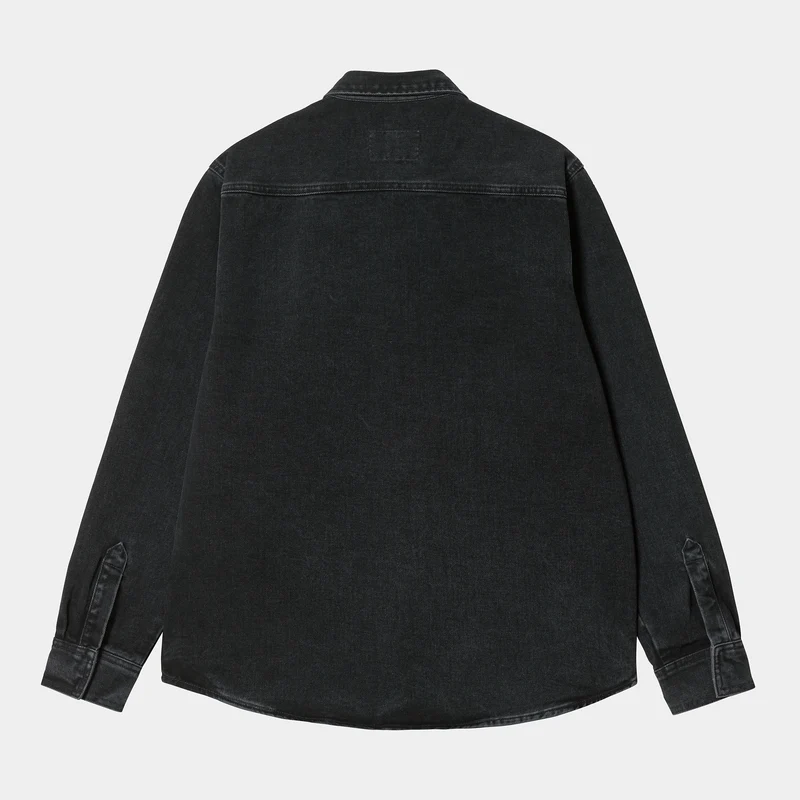 Carhartt WIP Salinac-Hemdjacke für Herren – Black Stone Washed