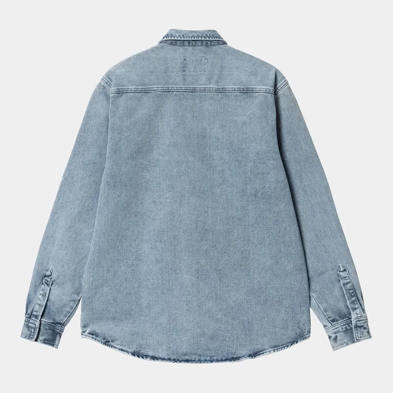 Carhartt WIP Salinac-Hemdjacke für Herren – Blau hell gewaschen