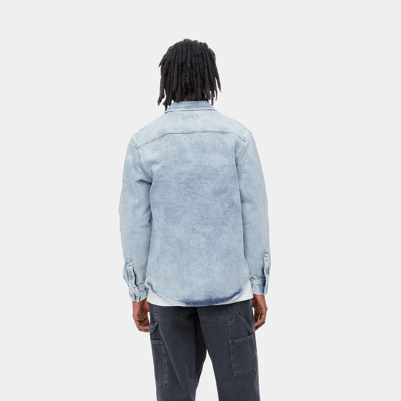 Carhartt WIP Salinac-Hemdjacke für Herren – Blau hell gewaschen
