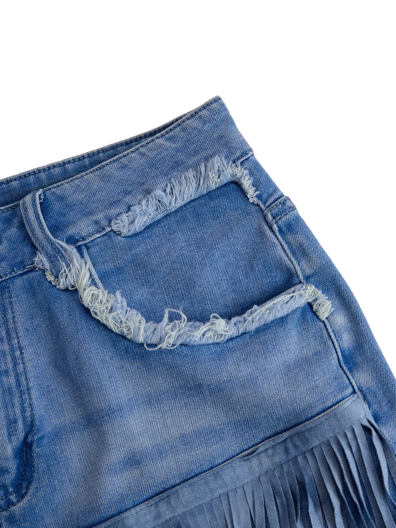 Thekla | Damen Fransen Mini Rock