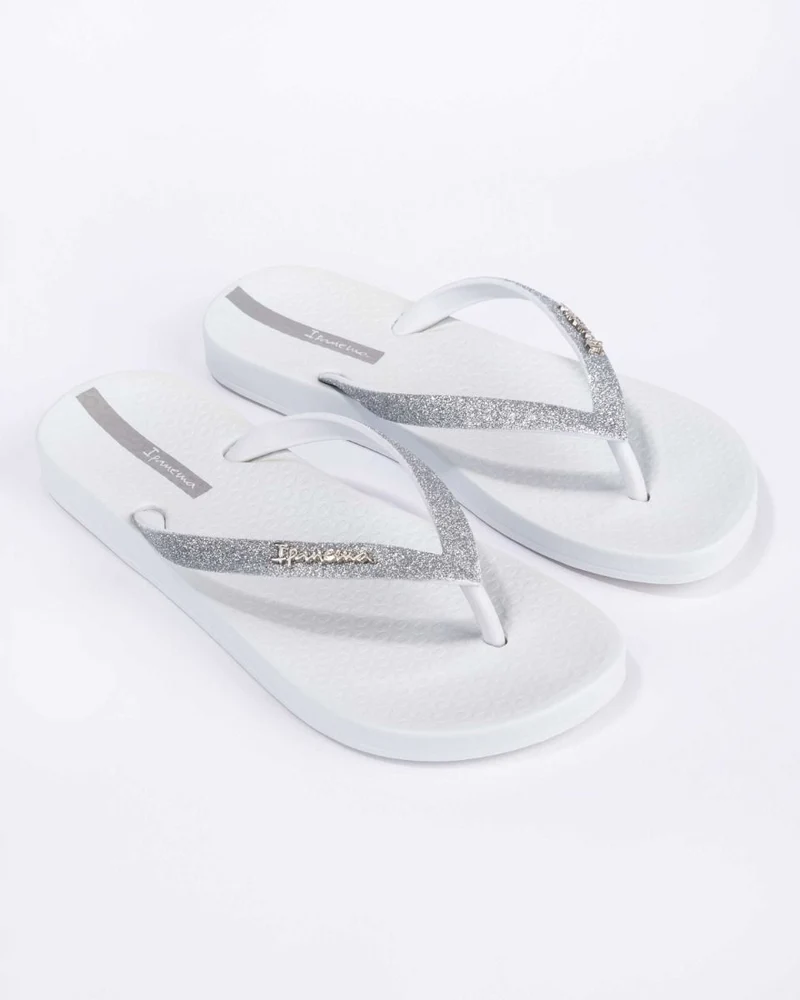 Ipanema Anatomic Lolita Glitzer-Sandalen für Damen – Weiß
