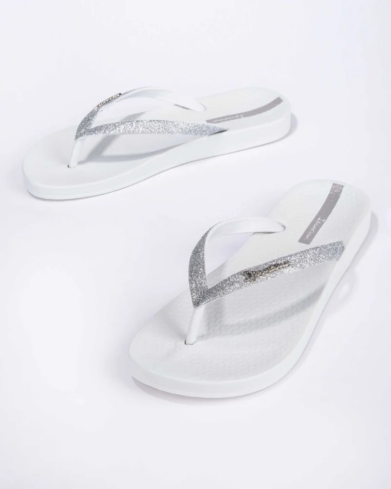 Ipanema Anatomic Lolita Glitzer-Sandalen für Damen – Weiß