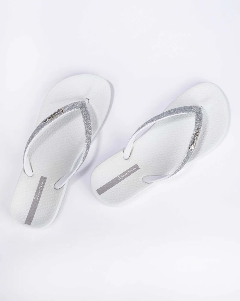 Ipanema Anatomic Lolita Glitzer-Sandalen für Damen – Weiß