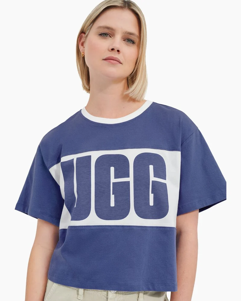 UGG Damen Jordene Colourblock Logo T-Shirt – Mondstein