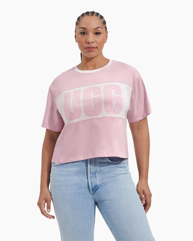 UGG Damen Jordene Colourblock Logo T-Shirt – Dusty Lilac