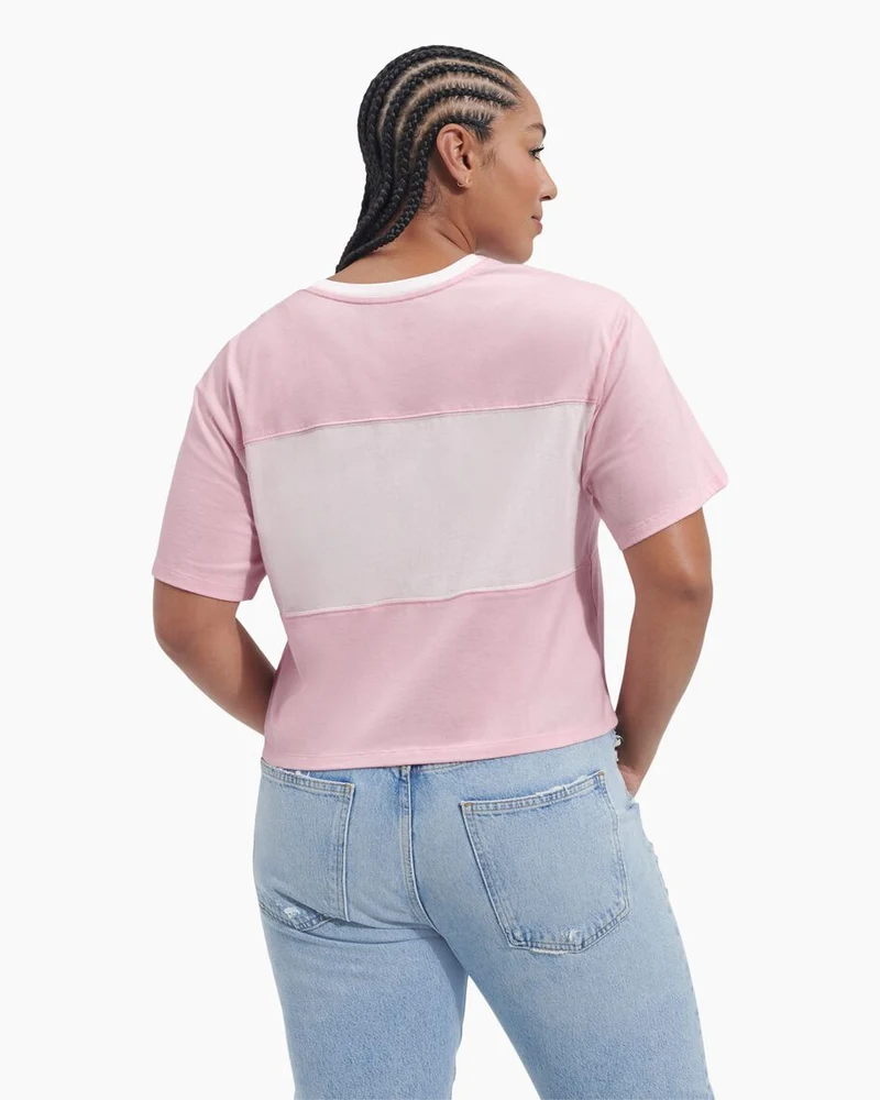 UGG Damen Jordene Colourblock Logo T-Shirt – Dusty Lilac