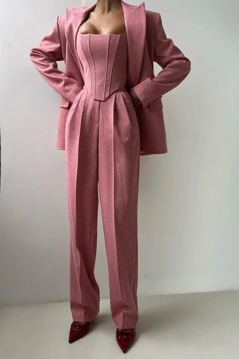 Brianna | Damen Dreiteiler Hosenanzug Set