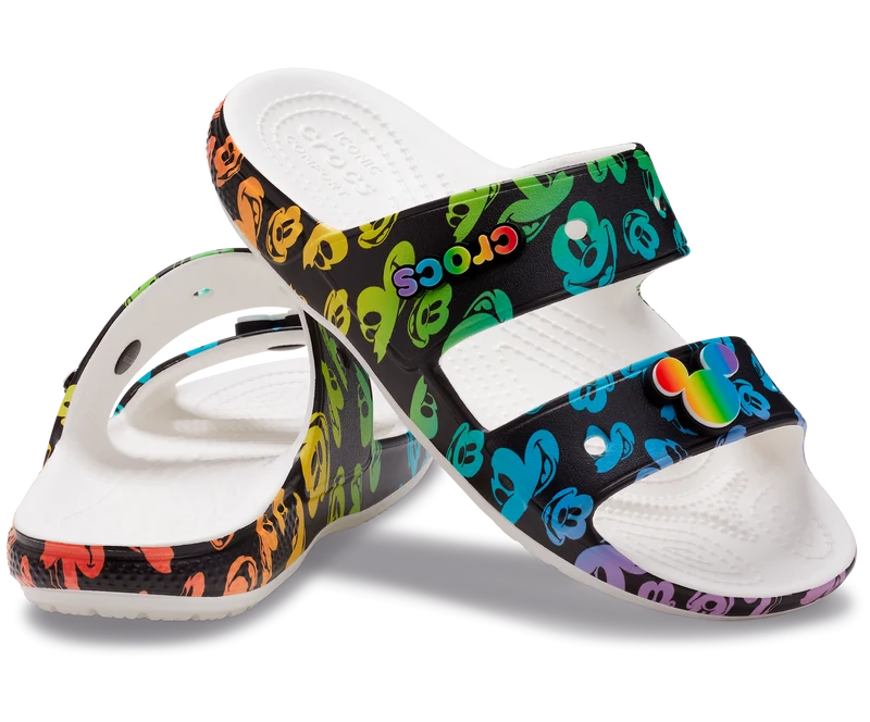 Crocs Unisex-Klassiker Disney Regenbogen-Feier-Sandalen