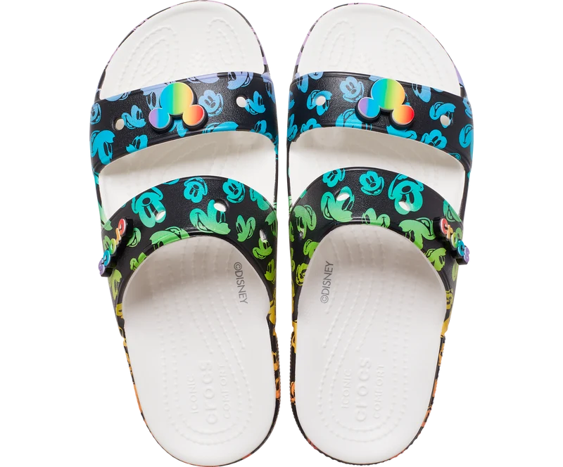 Crocs Unisex-Klassiker Disney Regenbogen-Feier-Sandalen