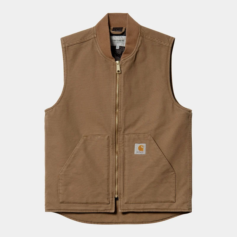 Carhartt WIP Klassische Herrenweste – Hamilton Brown Rinsed
