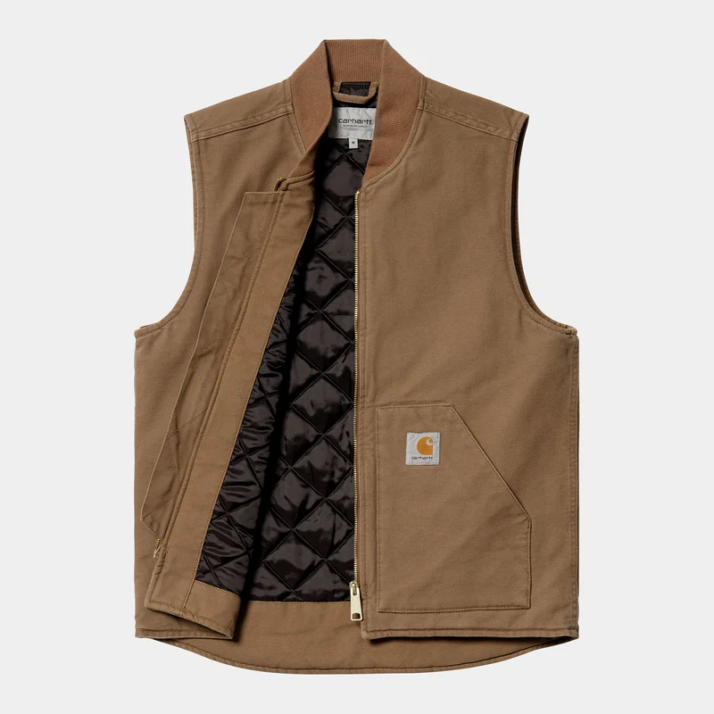 Carhartt WIP Klassische Herrenweste – Hamilton Brown Rinsed