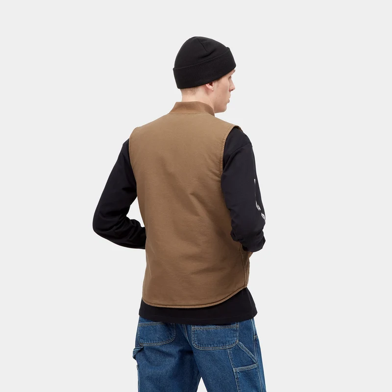 Carhartt WIP Klassische Herrenweste – Hamilton Brown Rinsed