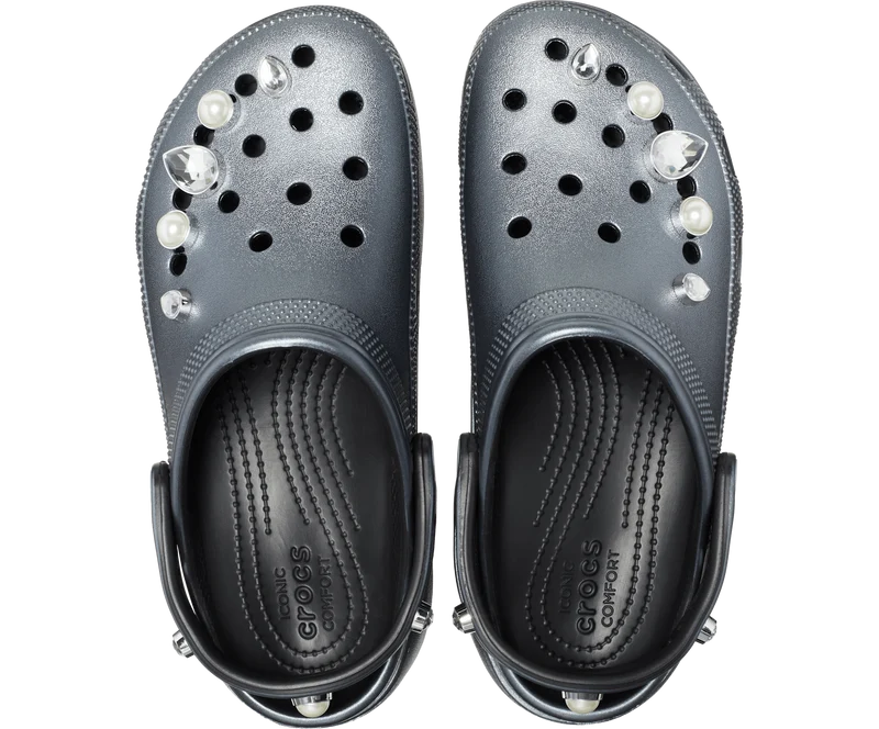 Crocs Unisex Classic Crystal Pearls Clog – Schwarz