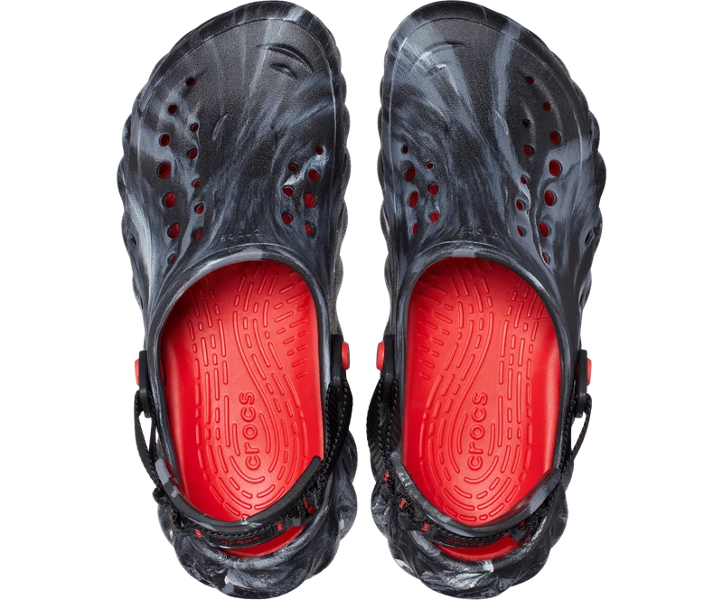 Crocs Unisex Echo Marbled Clog – Schwarz / Film