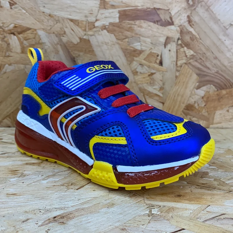 Geox Bayonyc Light Up Sneakers für Kinder – Royal / Rot