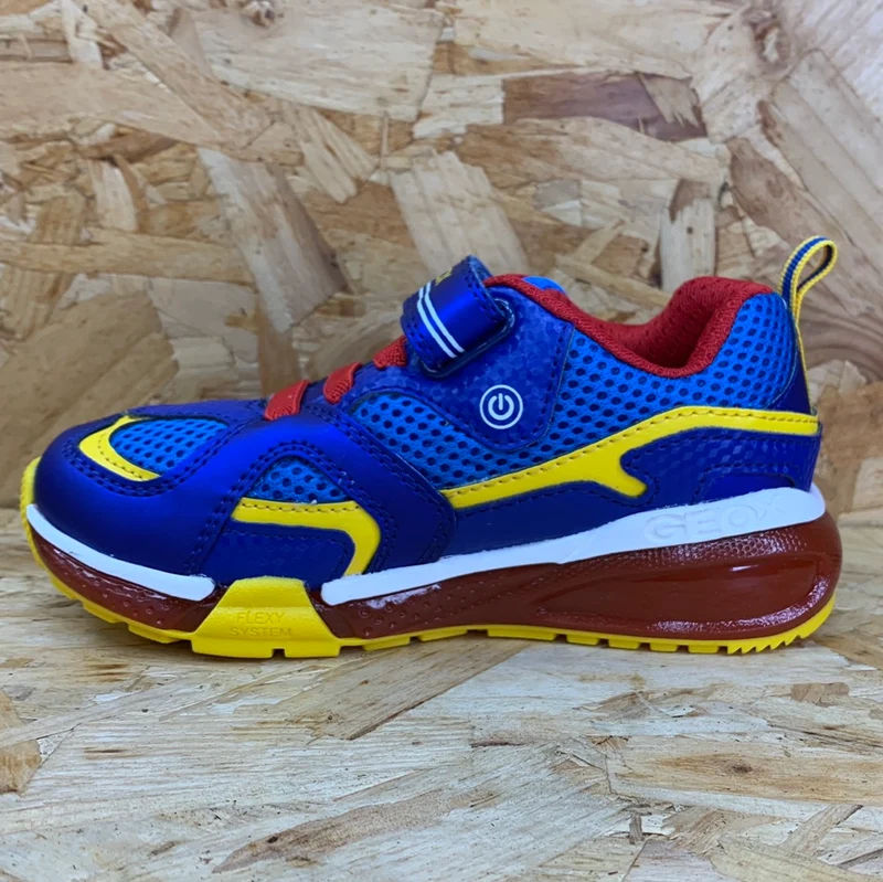 Geox Bayonyc Light Up Sneakers für Kinder – Royal / Rot