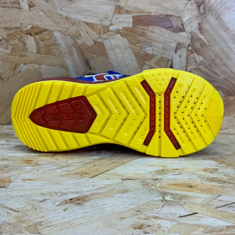 Geox Bayonyc Light Up Sneakers für Kinder – Royal / Rot