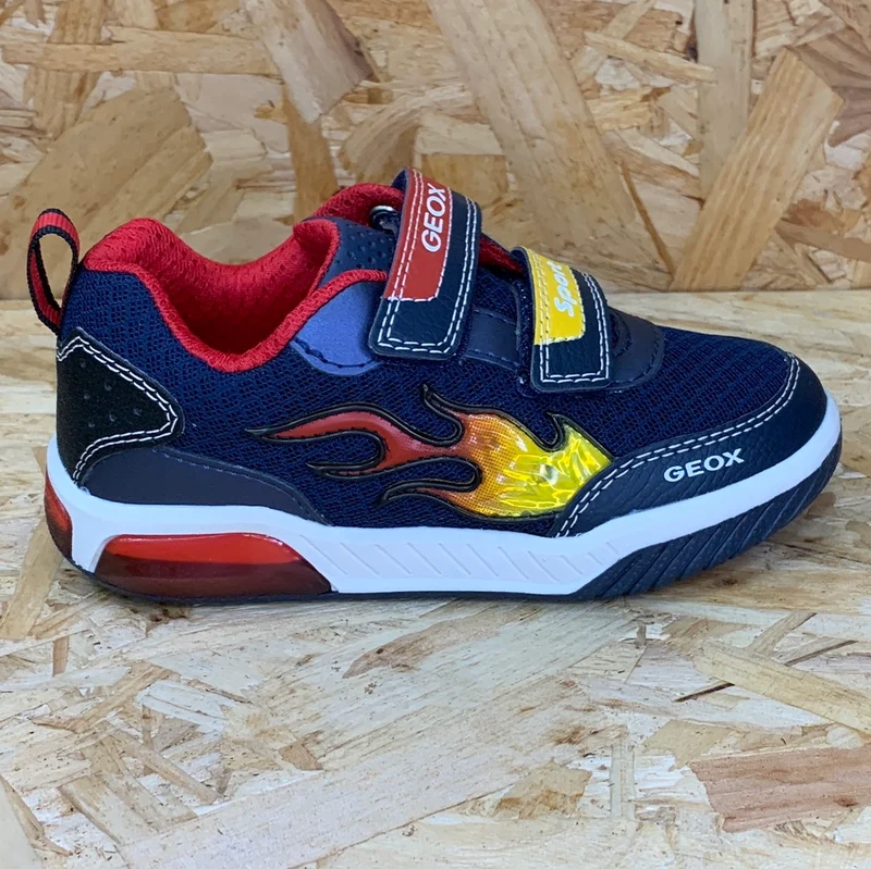 Geox Inek Light Up Sneakers für Kinder – Marineblau/Rot