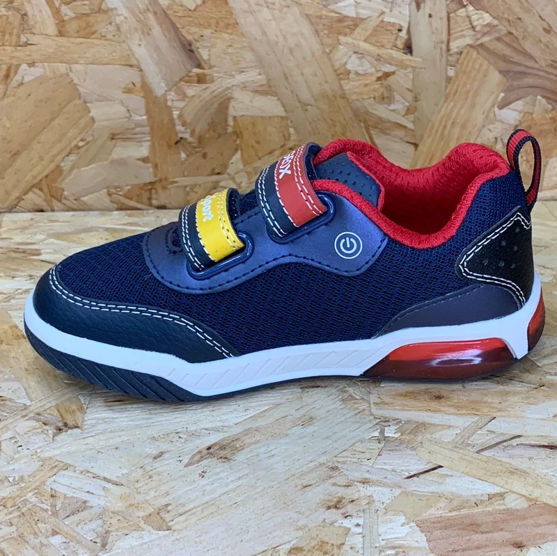 Geox Inek Light Up Sneakers für Kinder – Marineblau/Rot
