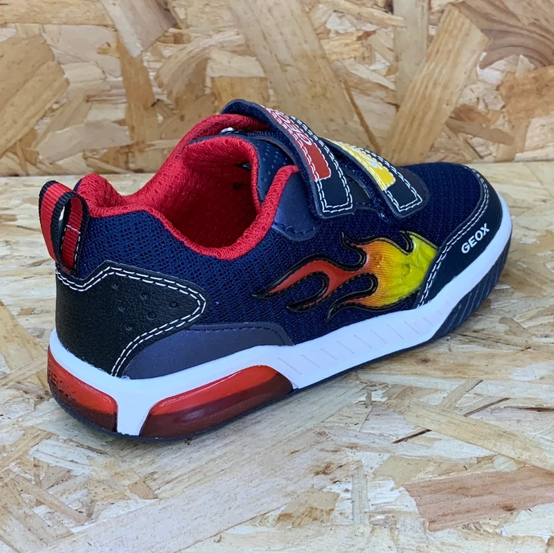 Geox Inek Light Up Sneakers für Kinder – Marineblau/Rot