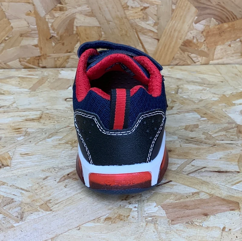 Geox Inek Light Up Sneakers für Kinder – Marineblau/Rot