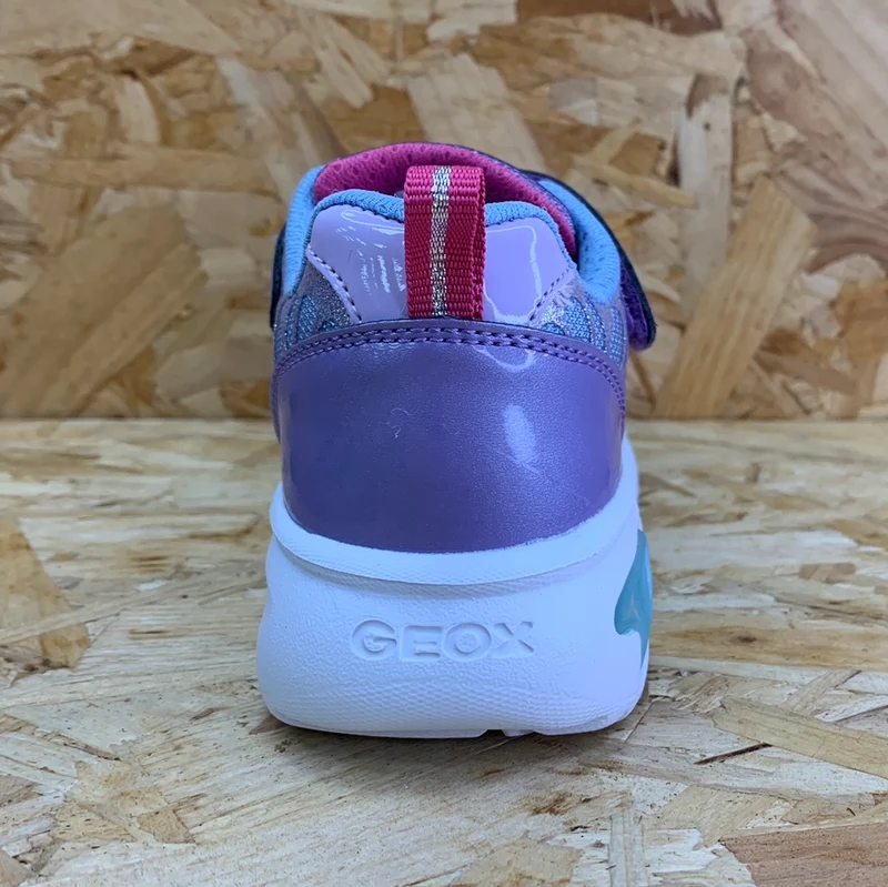 Geox Assister Light Up Sneakers für Kinder – Hellviolett / Watersea