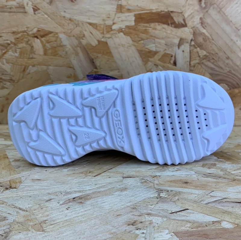 Geox Assister Light Up Sneakers für Kinder – Hellviolett / Watersea
