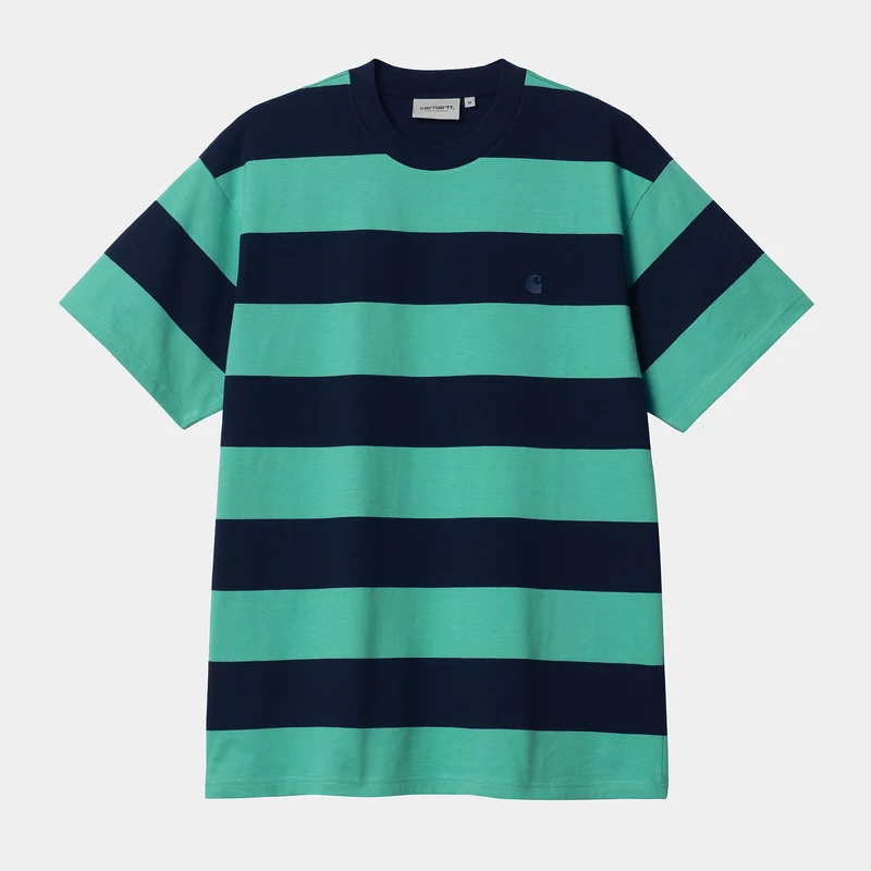 Carhartt WIP Herren Dampier Kurzarm-T-Shirt – Dunkelblau