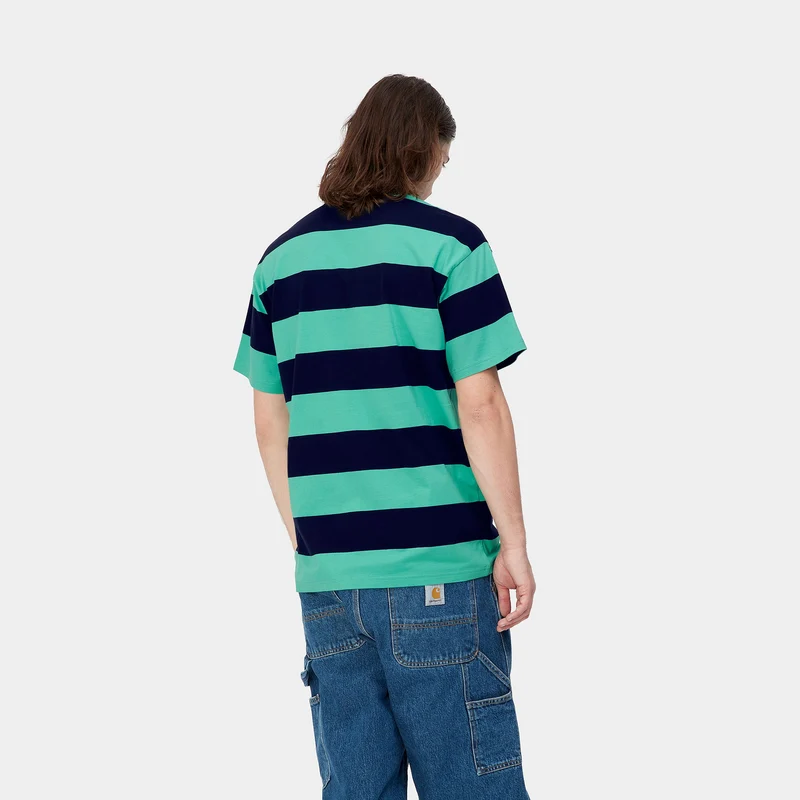 Carhartt WIP Herren Dampier Kurzarm-T-Shirt – Dunkelblau