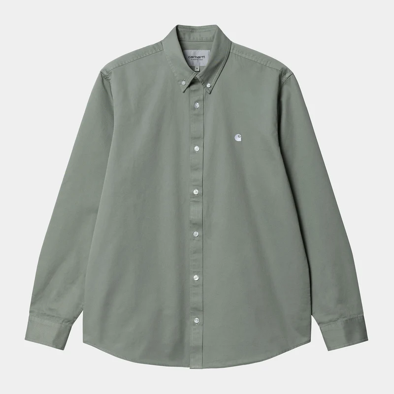 Carhartt WIP Herren Madison Langarmhemd – Yucca