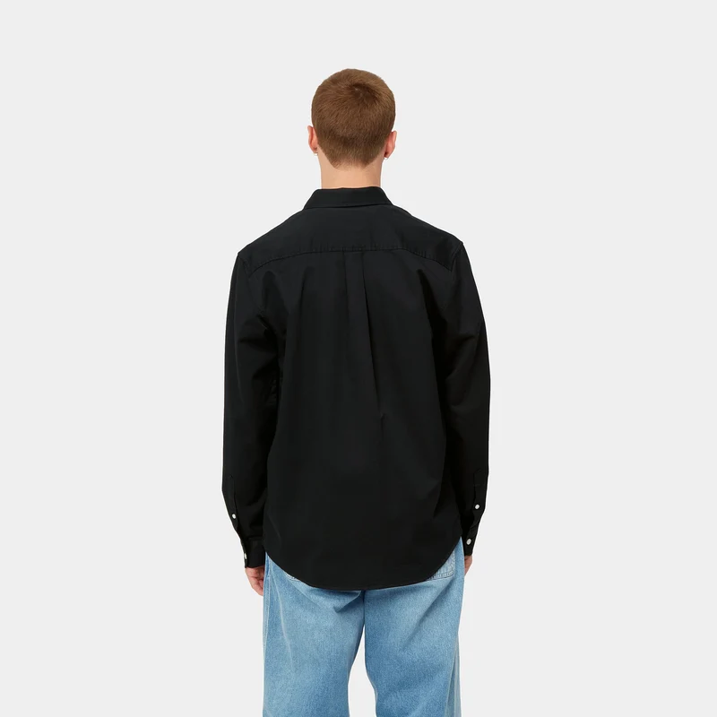 Carhartt WIP Herren Madison Langarmhemd – Schwarz